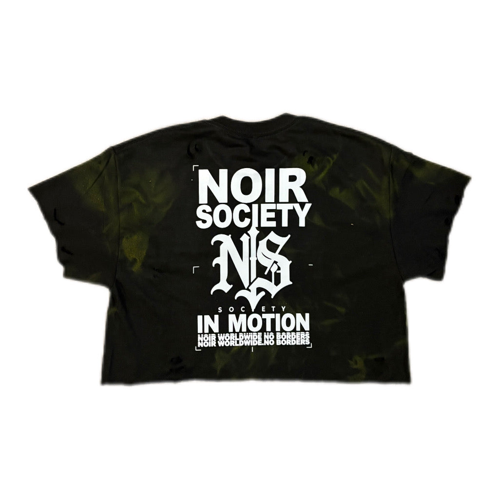 Noir Society Distressed Crop