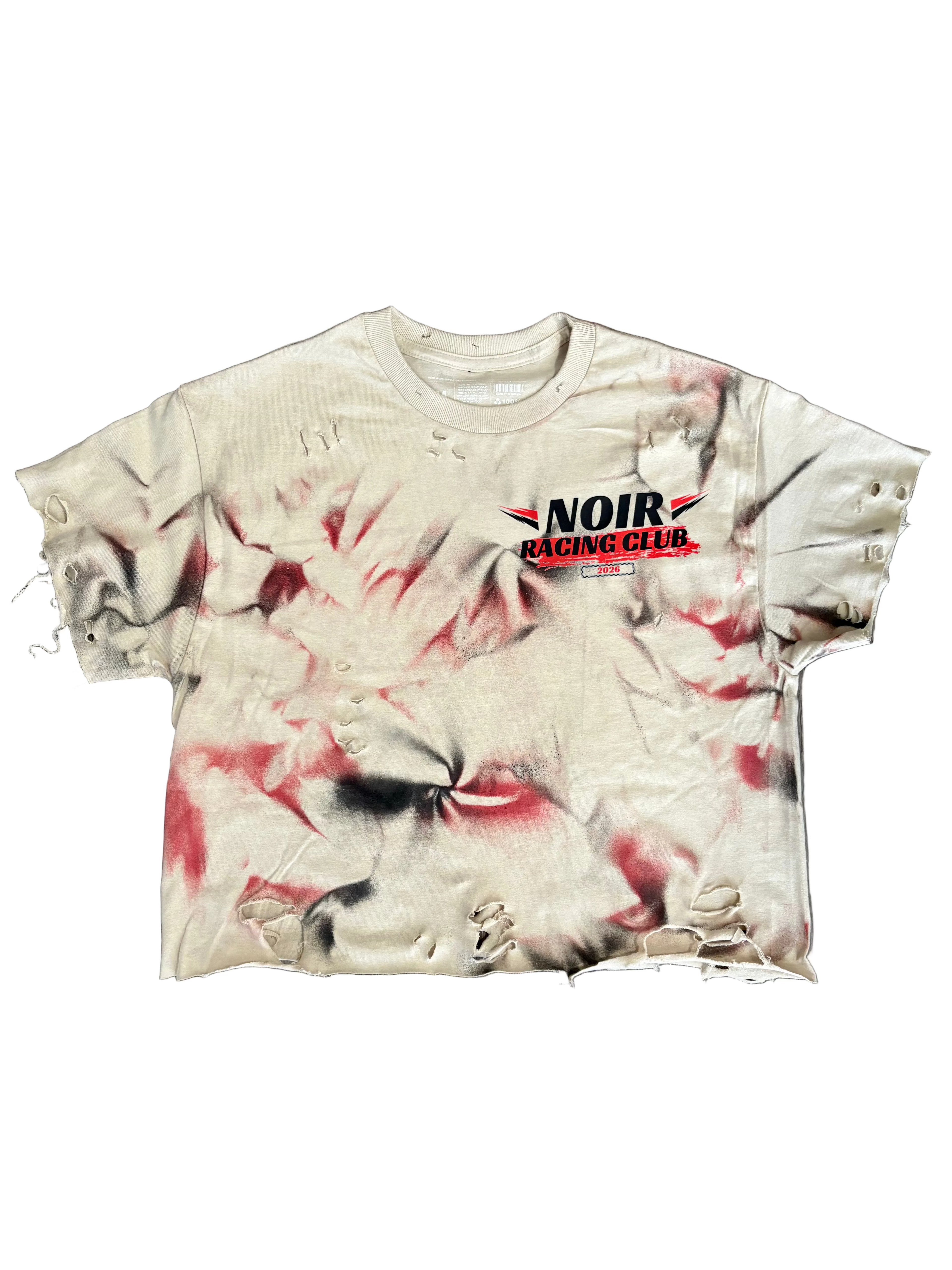 Noir Racing Club Distressed Crop