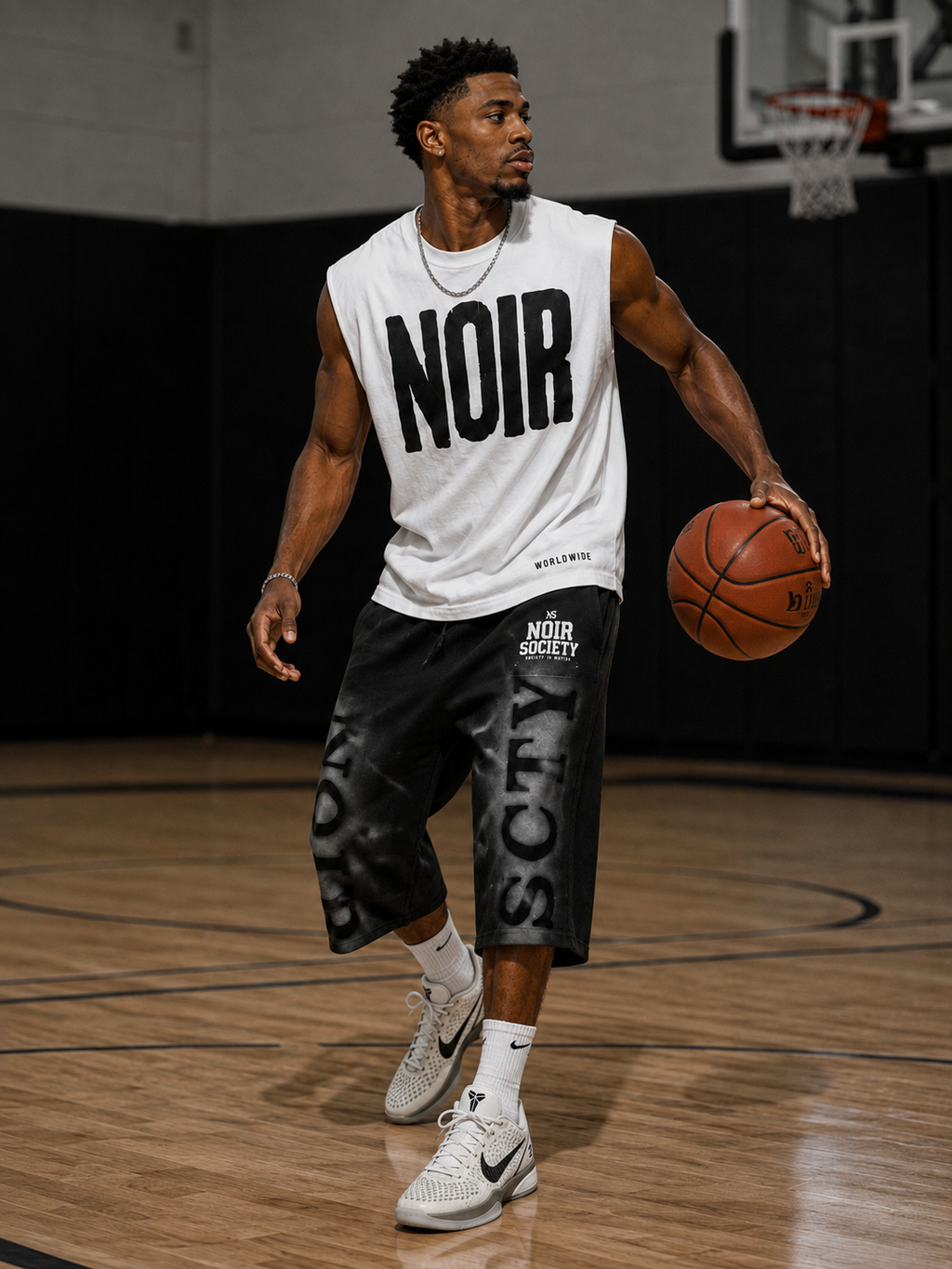 Noir Scty Cut Off Sweats