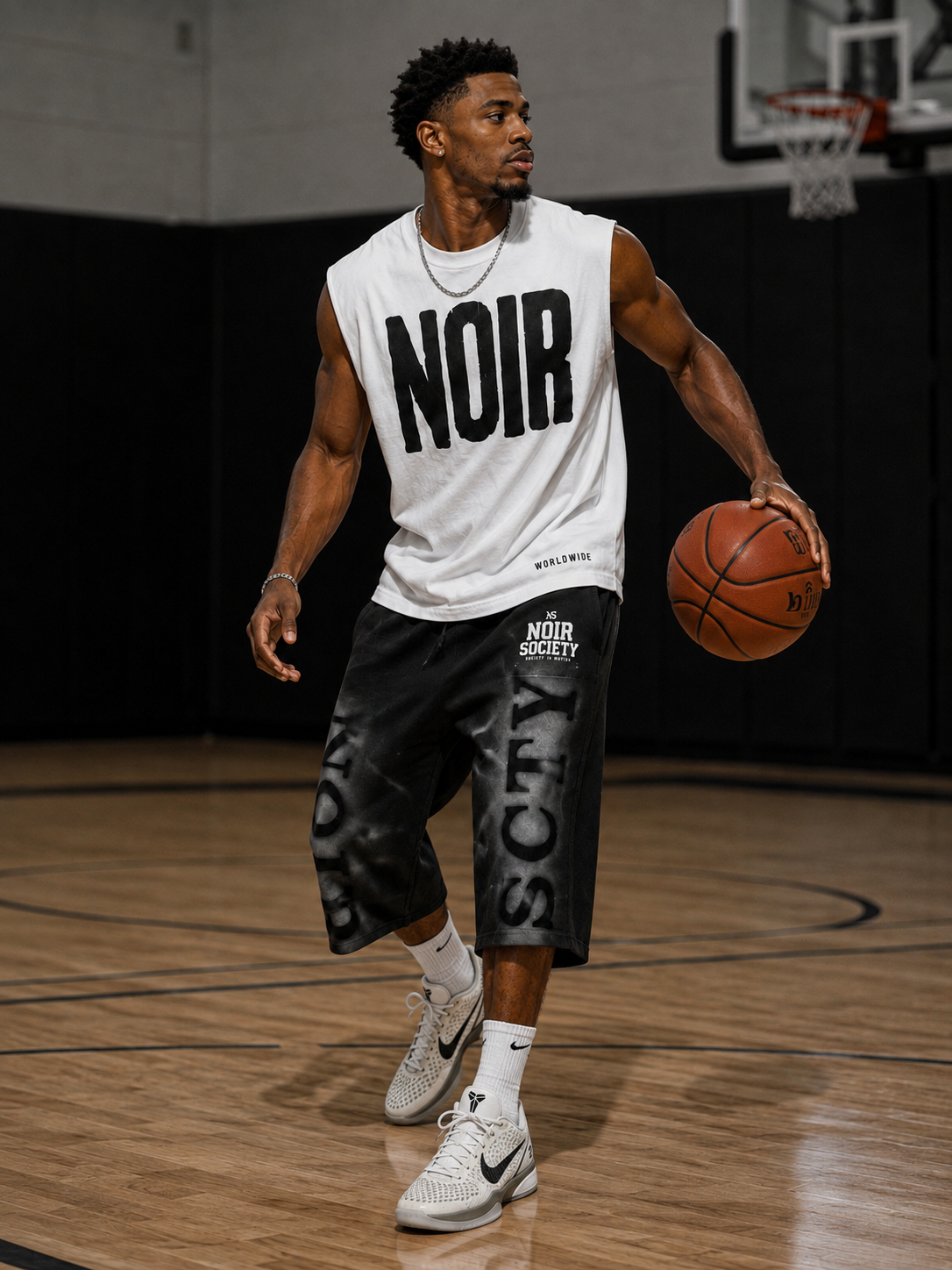 Noir Scty Cut Off Sweats